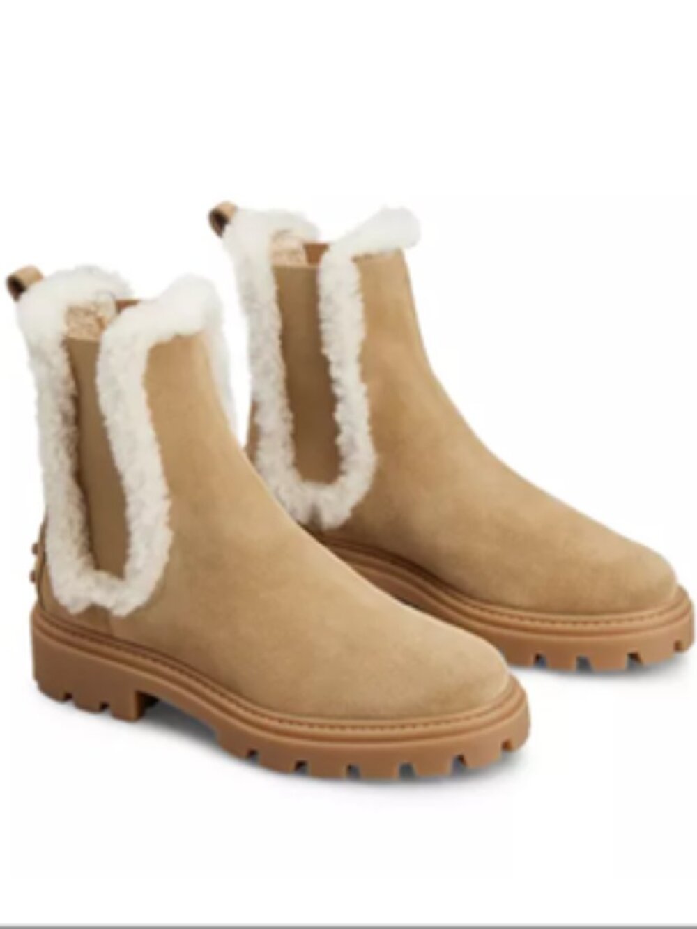 NEW TOD'S WOMEN'S PULL ON CHELSEA SHEARLING BOOTS $1400
